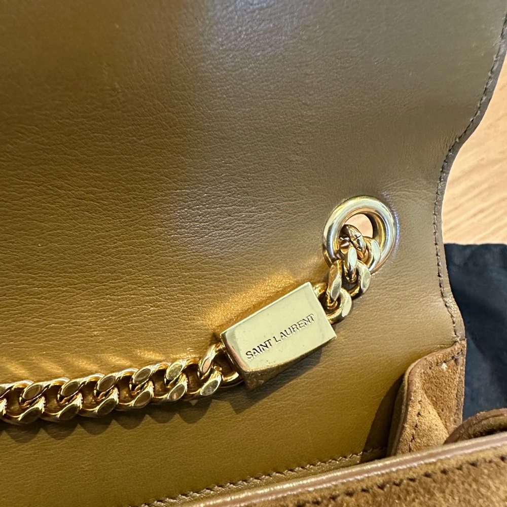Saint Laurent Brown Suede Small Kate Tassel Crossbody Bag - Picture 14 of 16